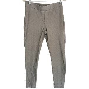 Style Co Pants Womens M Black White Check Pull On Mid Rise Career Stretch Casual
